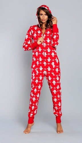 Salopetă lungă pentru femei Nana Italian Fashion - roșu 