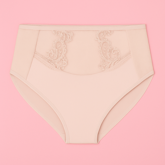 Slip dama VF-474/469 - talie inalta, dantela, confort Vena nude