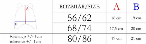 227265 Nicol BENEK Căciulă pentru bebeluși ursuleț bej călduroasă cu urechi
