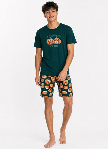 Pijamale pentru tineret Cornette F&Y 551/58 Pumpkin Club 100% bumbac