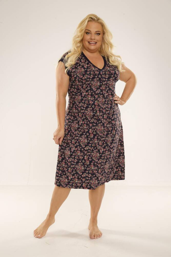 466/472 Mia Plus Size Nightgown Forex - albastru marin