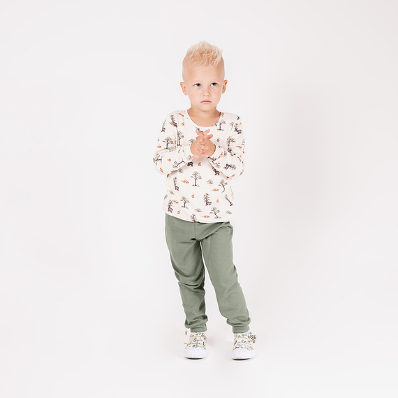 218036 Pijama din bumbac Yogi Bear Nicol – mâneci lungi, model pădure