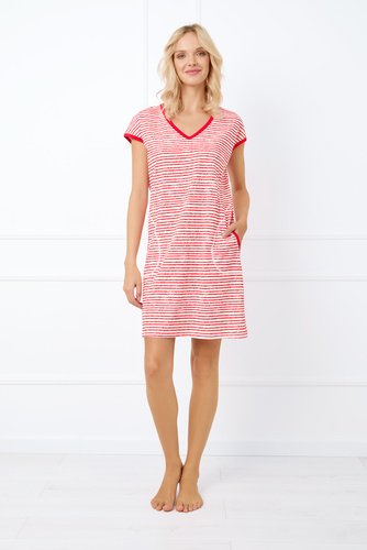 Flota cămașă cu mânecă scurtă pentru femei Italian Fashion - print roșu