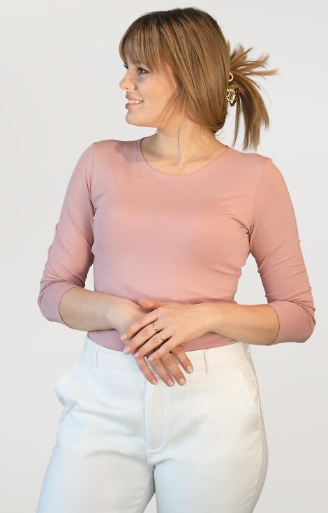 Bluza dama Manati Babell maneca 3/4 - roz