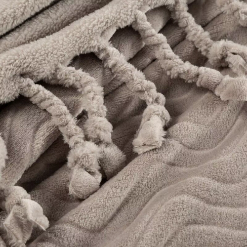 Emma Patura cuvertura de pat cu franjuri Eurodraperii bej