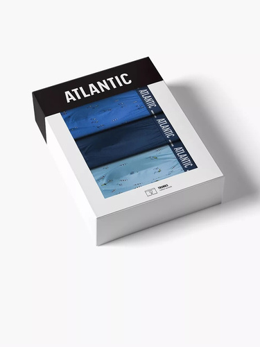 3MH-213 Boxer pentru bărbați, pachet de 3, albastru Atlantic