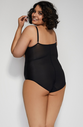 Body modelant Softly Mitex – corectiv, cu bretele, negru