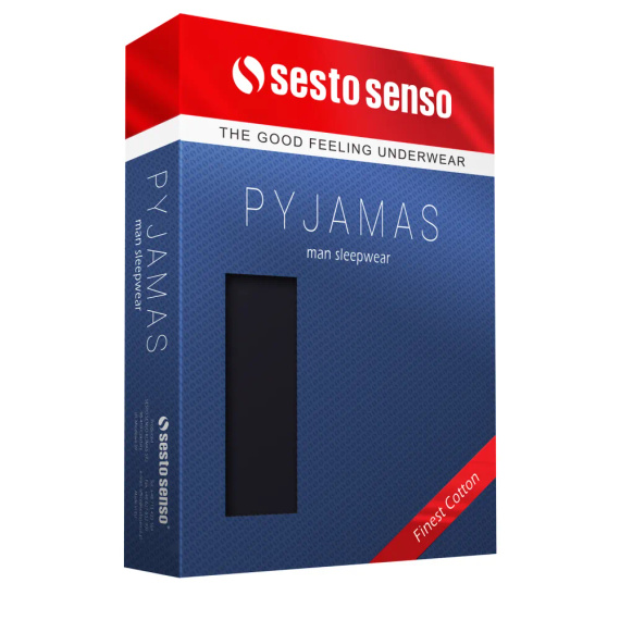 Sesto Senso 2026/01 Granat Pijamale scurte bărbați 100% bumbac
