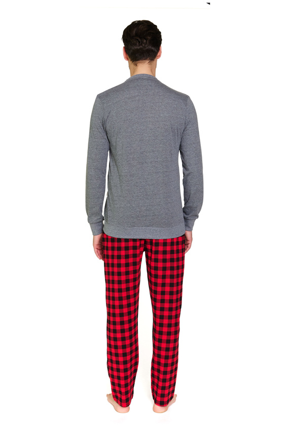 7344 Pijamale bărbați Gri închis Doctor Nap - 100% bumbac