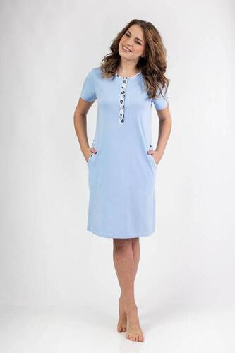 155 Cămașă de noapte Regina - albastră