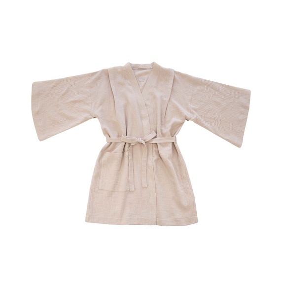 Halat de baie din muselina kimono bej Makaszka | 100% bumbac, usor si aerisit