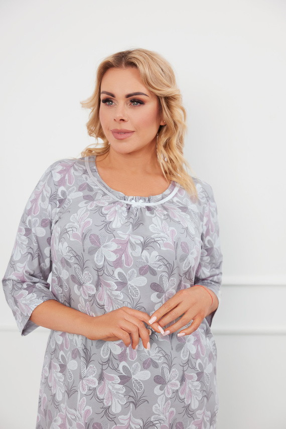 Cămașă de noapte Ardila, mânecă 3/4 Modă italiană - print