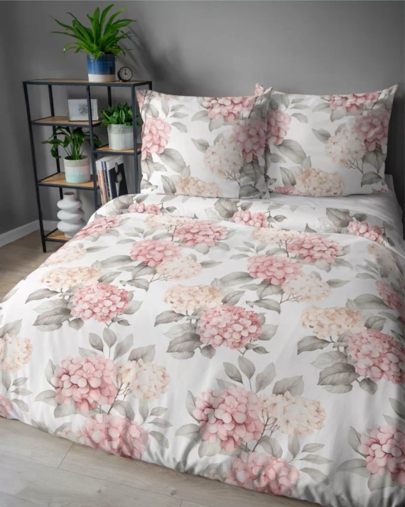 5488 A Detexpol Satin Stories lenjerie de pat satin roz | 100% bumbac, țesătură din satin, fermoar, ambalaj cadou