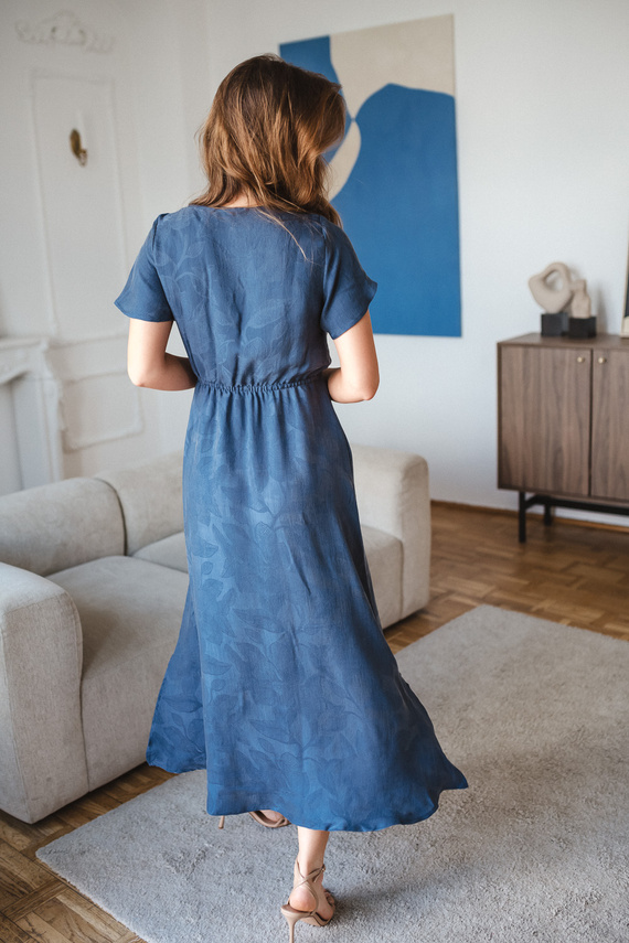 Rochie de sarcină și alăptare Milk & Love Lovely Dress Long bleumarin