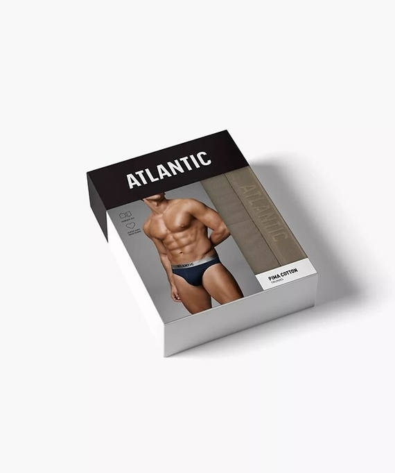 Slipi sportivi bărbați Atlantic 2MP-1589 – potrivire perfectă, elastic confortabil, 2 bucăți