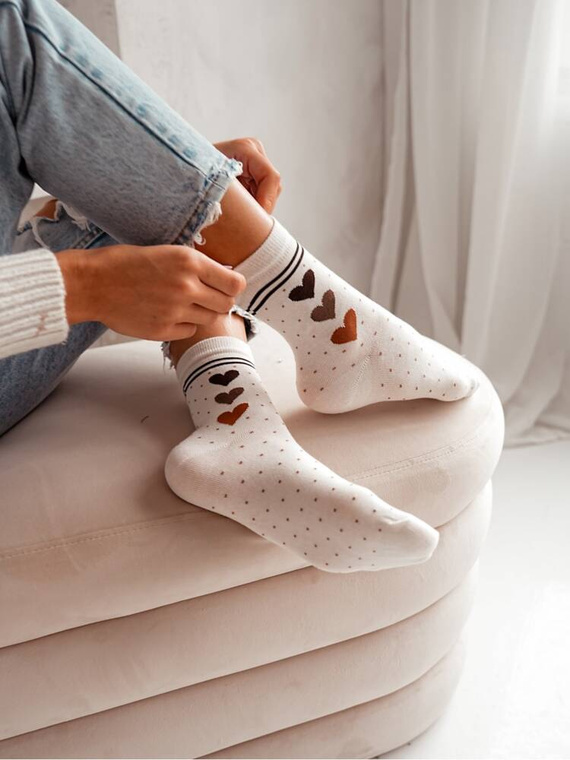 0200-011 Ciorapi dama Hearts Milena - Ecru