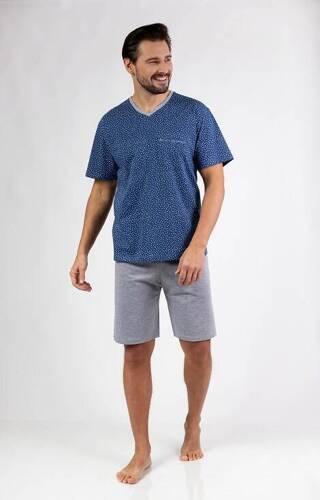 481 Pijama bărbătească Regina - albastru
