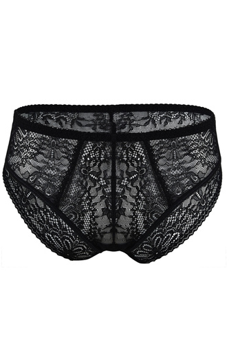 19237 Fancy Milano Panties Black – chiloți de damă senzuali, din dantelă