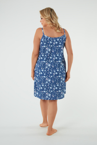 Cămașă de noapte Tulip, curea îngustă Italian Fashion - print