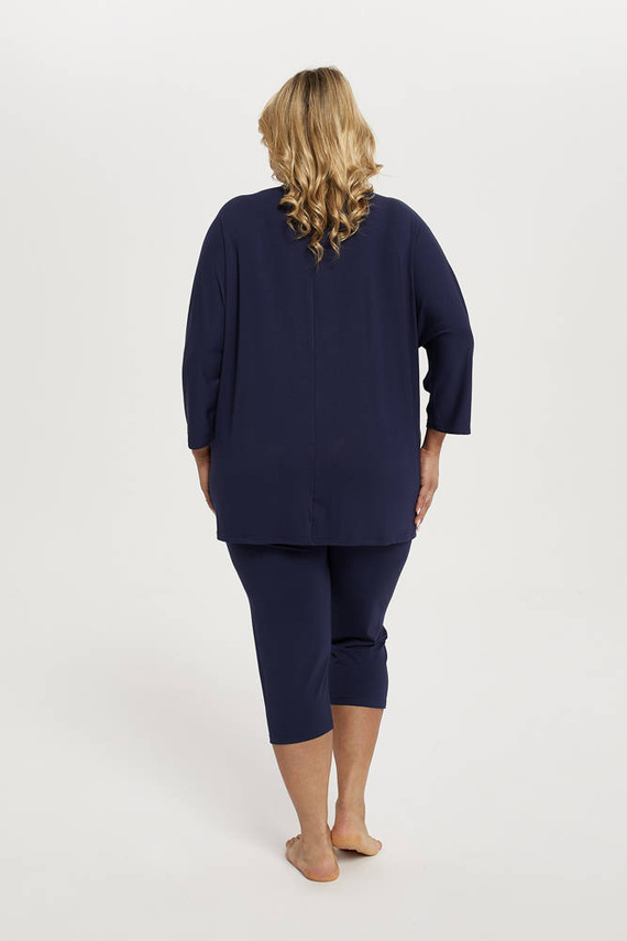 Pijama pentru femei Song Mâneci 3/4, pantaloni 3/4 Modă italiană - albastru marin