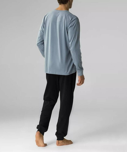 NMP-372 Pijamale bărbați cu mâneci lungi, Atlantic-denim negru