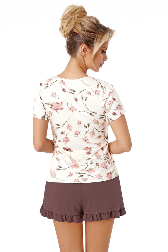 Pijama dama Amaris Short Donna - ecru - maro