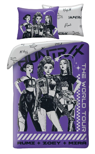 Halantex Lenjerie de pat din bumbac K-POP Demon Hunters 05 140x200 70x90 Violet