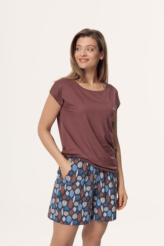 Pijama damă Matilda PI71 Mefemi by Nipplex – vâscoză, șorturi bumbac