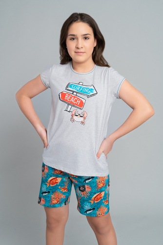 Oceania Pijama pentru fete Italian Fashion - melange/print