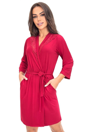 Halat damă Sonia Donna cu dantelă | vâscoză | mânecă 7/8 | cordon