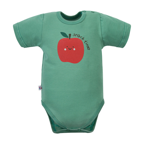 Body bebeluși Eevi Snack Time mânecă scurtă bumbac elastic comod