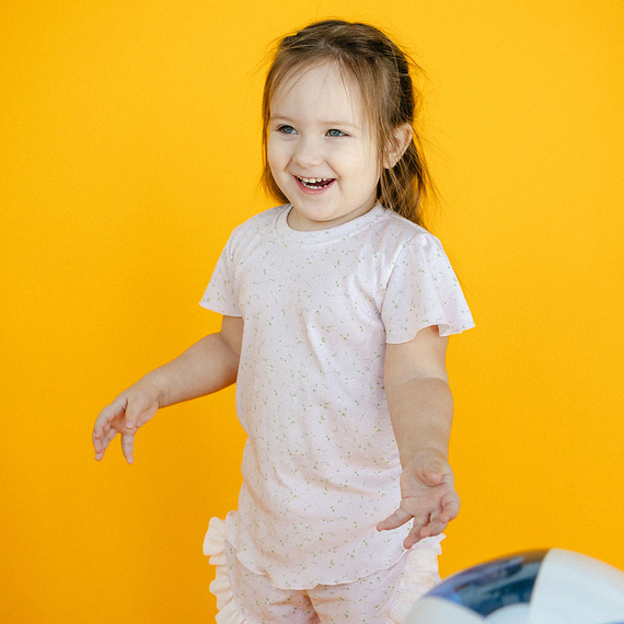 Bluză cu mânecă scurtă Meadow Eevi - roz