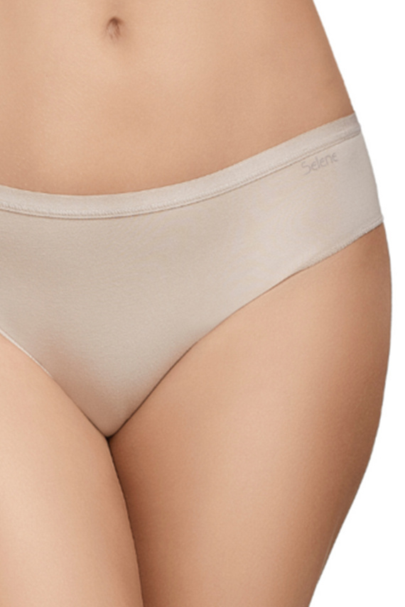 Chiloti bikini Selene 400 bej, set 2 bucăți, bumbac, clasici