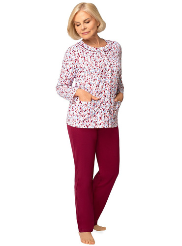 Maria III 202 Martel Pijamale damă 42 bordo – 100% bumbac