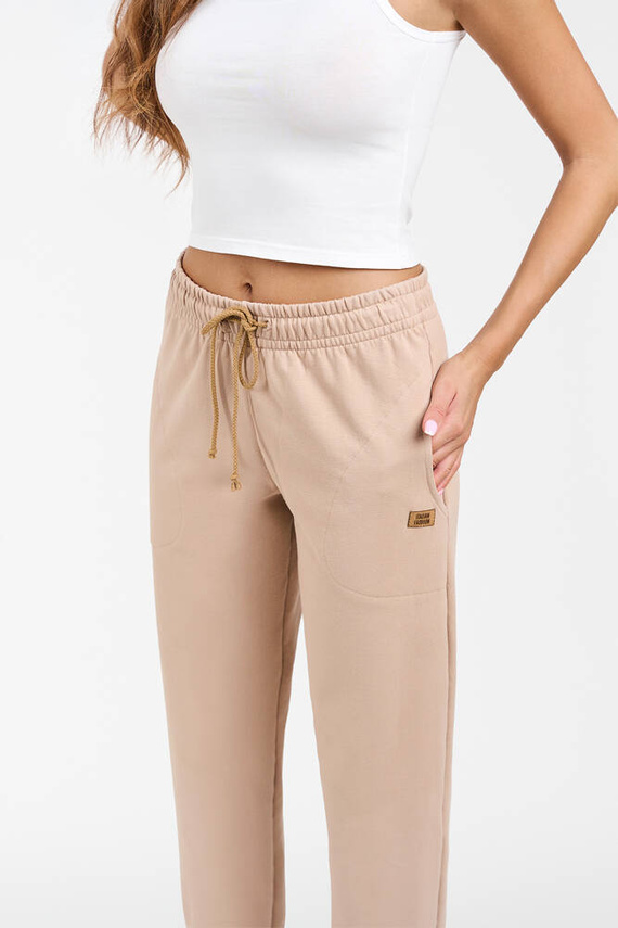 Pantaloni de trening Viva Fashion pentru femei - bej 