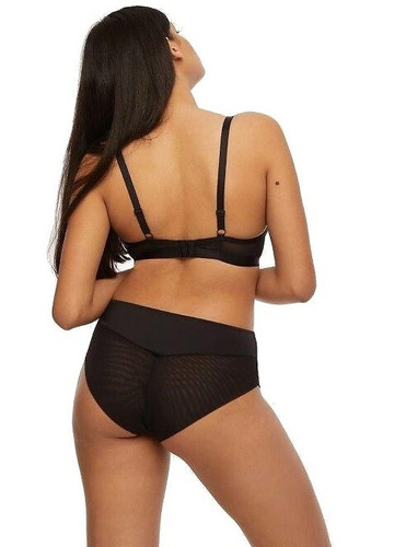 Chiloți damă clasici Comfort Kinga P-861/2 negri – microfibră fină, plasă dublă, confort premium pentru fiecare zi