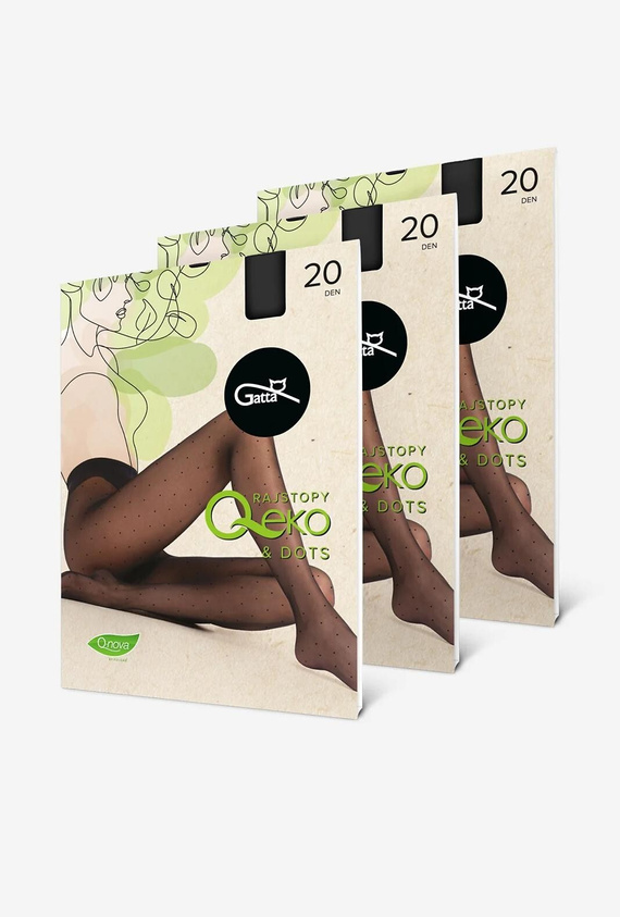 Dres damă Gatta Q-Eko & Dots 20 den – dres mat cu buline fine