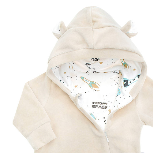 141293 Clovn din catifea cu captuseala Nicol - bej