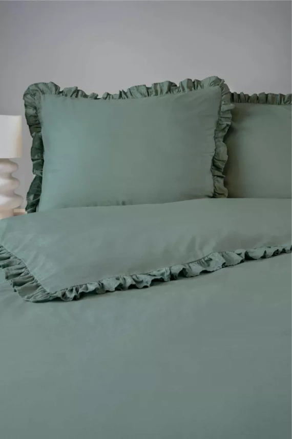 Pure 23 Lenjerie de pat din bumbac monocolor Detexpol mint