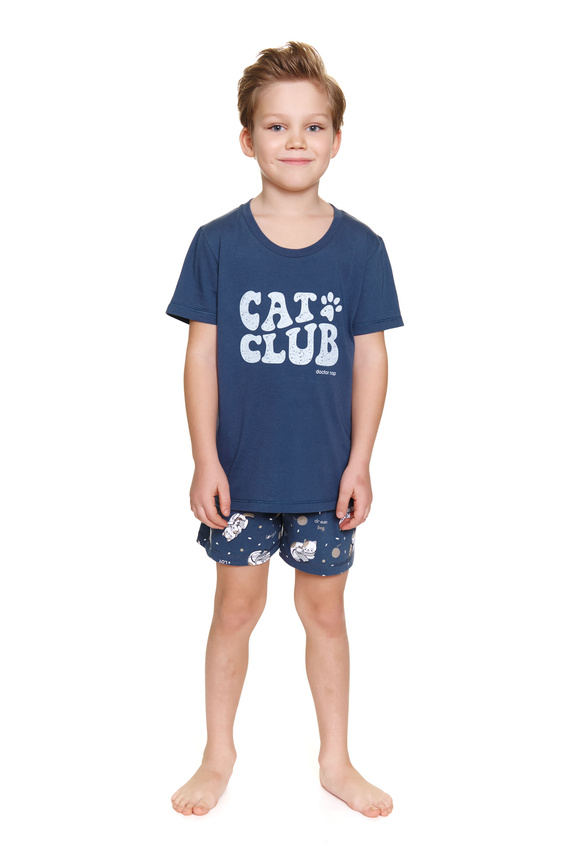 7205 "Cat club" Pijamale pentru copii unisex Doctor Nap - albastru intens