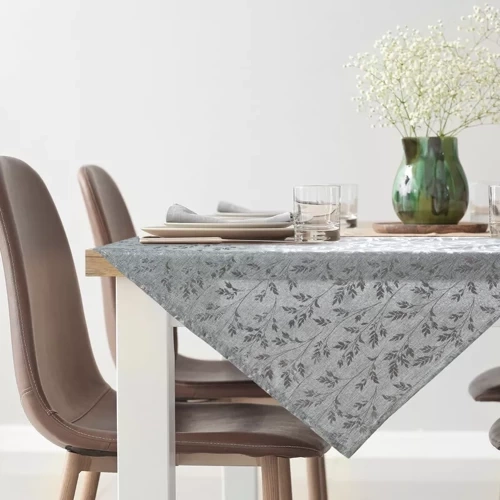 Feta de masa Simona frunze cu imprimeu Eurocortain lucios, argintiu