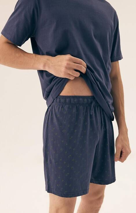 42601 Shore Pijamale pentru bărbați Core Henderson - albastru oțel