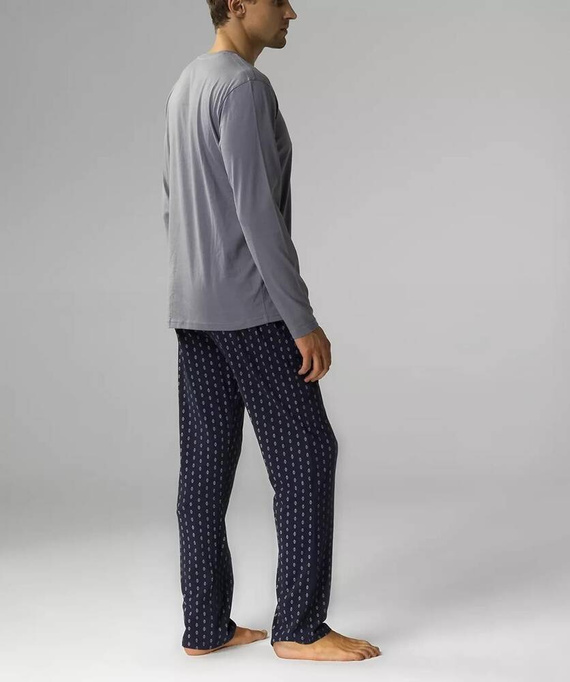 NMP-373 Pijamale bărbați cu mâneci lungi, Atlantic - gri bleumarin