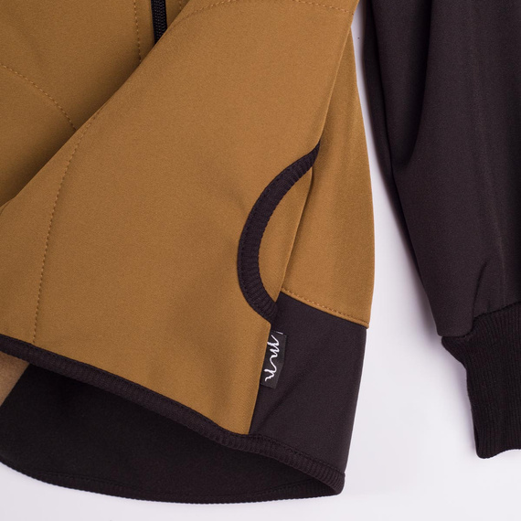 229020 Nicol Geacă softshell băieți cu polar, glugă, reflectorizantă - olive