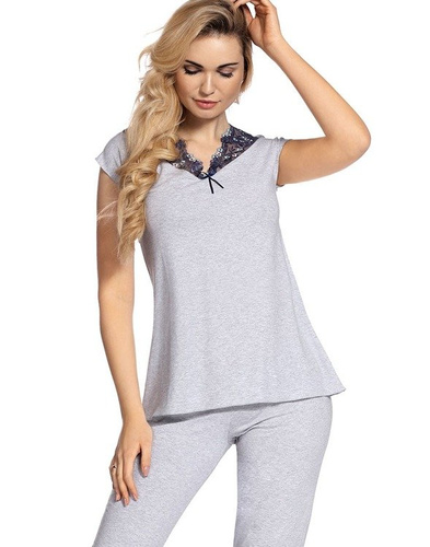 384 Clarisse Pijama 3/4 pentru femei - melange deschis