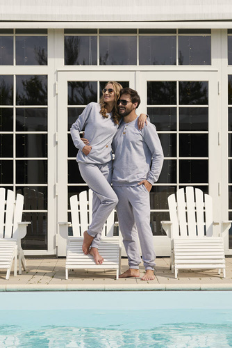 Set trening Leader lung. mânecă, lungime. pantaloni Italian Fashion - melange