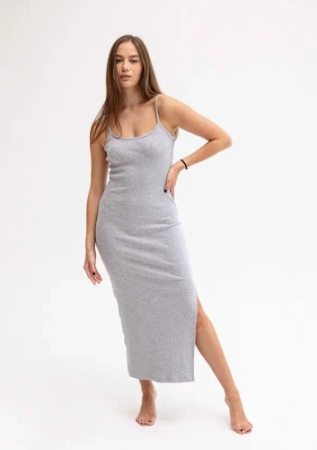 DK-K-P7 Rochie din bumbac DKaren - gri