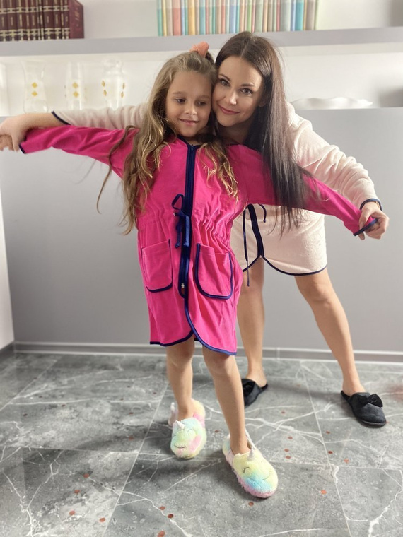 374 / 375 Desiree Halat de baie pentru copii - zmeură