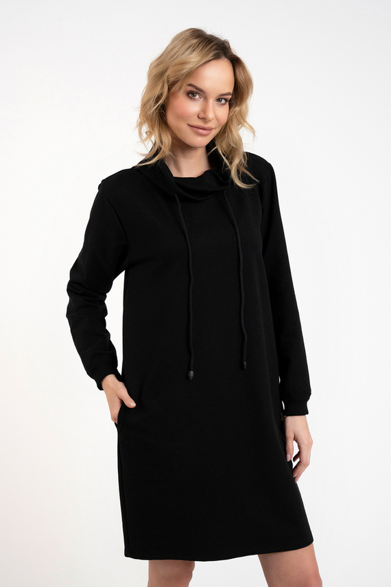 Malmo tunică cu mânecă lungă pentru femei Italian Fashion - negru