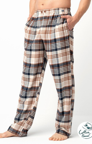 Pantaloni de pijama bărbați MHT 443 Key - flanel din bumbac în carouri